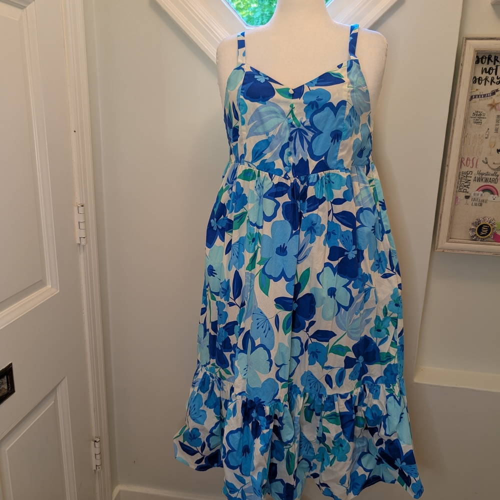 Floral Blue Dress